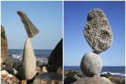 最世界上有耐心的艺术家  徒手打造"怪石阵"
